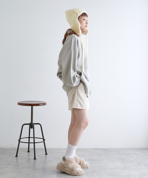 w closet（ダブルクローゼット）の「ロゴ刺繍ハーフジップスウェット