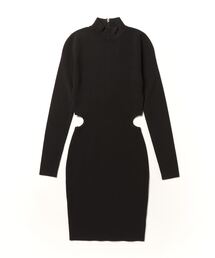 マイケルコース　ロングマキシパーティドレス　カットアウトワンピース　黒 MICHAEL KORS（ロングワンピース/マキシワンピース）のフリマ