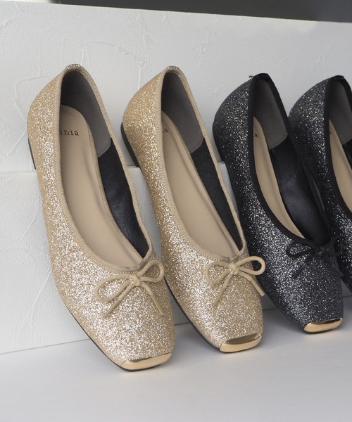 minia（ミニア）の「GDキャップリボンバレエ（バレエシューズ・レディース・ブラック/ブラック系その他/ゴールド系その他/シルバー系その他・S/M/L/LL）」の4枚目の写真