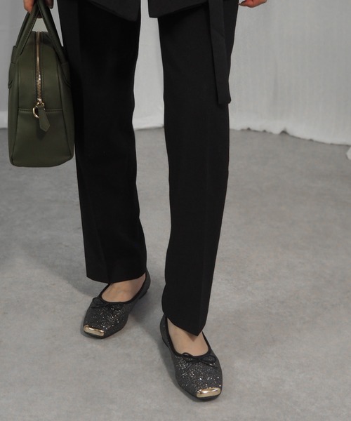 minia（ミニア）の「GDキャップリボンバレエ（バレエシューズ・レディース・ブラック/ブラック系その他/ゴールド系その他/シルバー系その他・S/M/L/LL）」の7枚目の写真