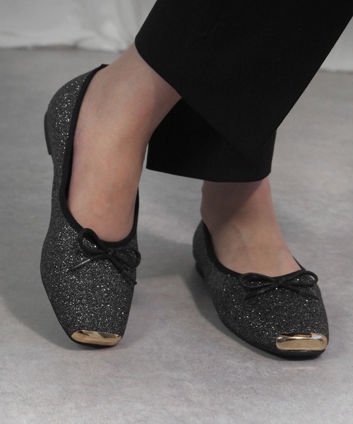 minia（ミニア）の「GDキャップリボンバレエ（バレエシューズ・レディース・ブラック/ブラック系その他/ゴールド系その他/シルバー系その他・S/M/L/LL）」の8枚目の写真
