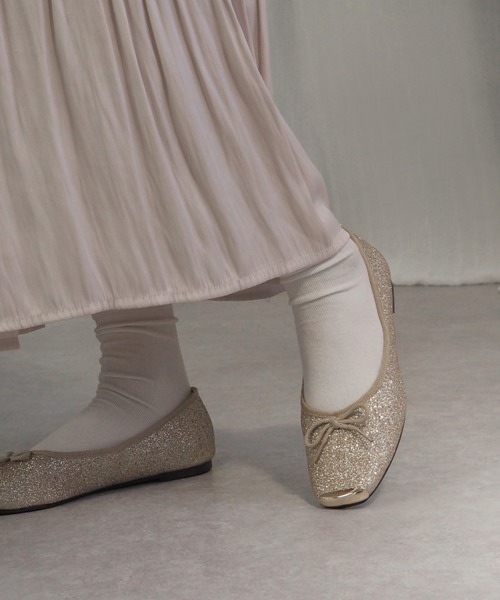 minia（ミニア）の「GDキャップリボンバレエ（バレエシューズ・レディース・ブラック/ブラック系その他/ゴールド系その他/シルバー系その他・S/M/L/LL）」の14枚目の写真