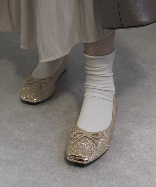 minia（ミニア）の「GDキャップリボンバレエ（バレエシューズ・レディース・ブラック/ブラック系その他/ゴールド系その他/シルバー系その他・S/M/L/LL）」の15枚目の写真