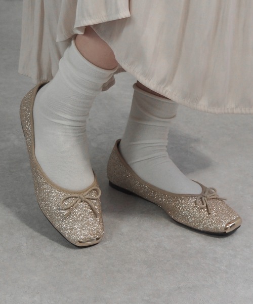minia（ミニア）の「GDキャップリボンバレエ（バレエシューズ・レディース・ブラック/ブラック系その他/ゴールド系その他/シルバー系その他・S/M/L/LL）」の16枚目の写真