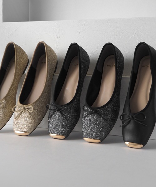 minia（ミニア）の「GDキャップリボンバレエ（バレエシューズ・レディース・ブラック/ブラック系その他/ゴールド系その他/シルバー系その他・S/M/L/LL）」の17枚目の写真