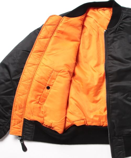 ※ALPHA（アルファ）の「【ALPHA/アルファ】MA-1 ナイロンジャケット USスペック（MA-1・レディース・グレー/ブラック/ホワイト・LARGE/MEDIUM）」の5枚目の写真