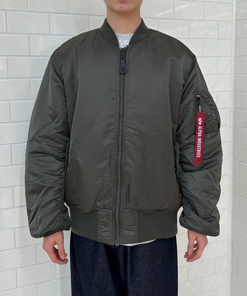 ※ALPHA（アルファ）の「【ALPHA/アルファ】MA-1 ナイロンジャケット USスペック（MA-1・レディース・グレー/ブラック/ホワイト・LARGE/MEDIUM）」の21枚目の写真