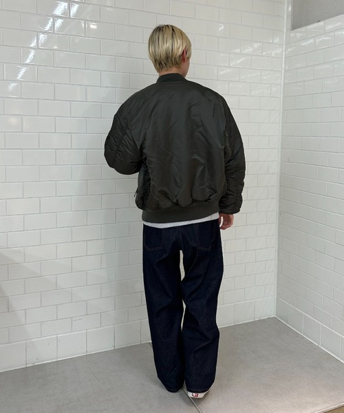 ※ALPHA（アルファ）の「【ALPHA/アルファ】MA-1 ナイロンジャケット USスペック（MA-1・レディース・グレー/ブラック/ホワイト・LARGE/MEDIUM）」の12枚目の写真