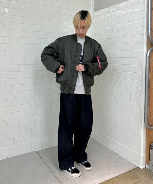 ※ALPHA（アルファ）の「【ALPHA/アルファ】MA-1 ナイロンジャケット USスペック（MA-1・レディース・グレー/ブラック/ホワイト・LARGE/MEDIUM）」の7枚目の写真