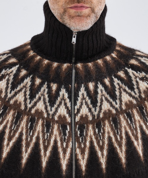 markaware（マーカウェア）の「【MARKAWARE/マーカウェア】SNOW PATTERN DRIVER'S JUMPER/スノーパターンドライバーズジャンパー（カーディガン/ボレロ・メンズ・その他2・1/2）」の7枚目の写真