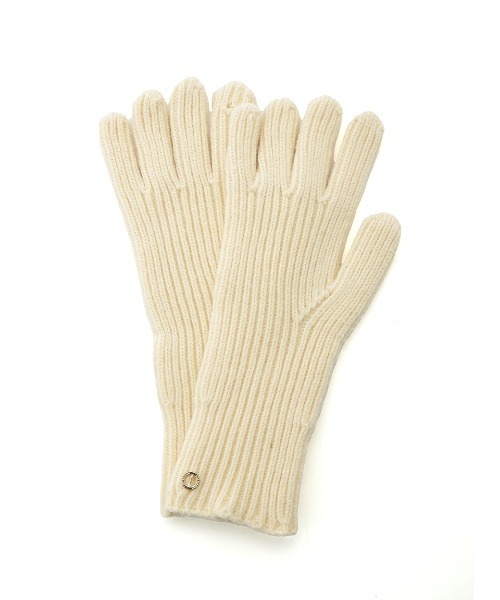 LILY BROWN（リリーブラウン）の「ホールタッチリブニットグローブ（手袋・レディース・グリーン/グレー/アイボリー・FREE）」の2枚目の写真