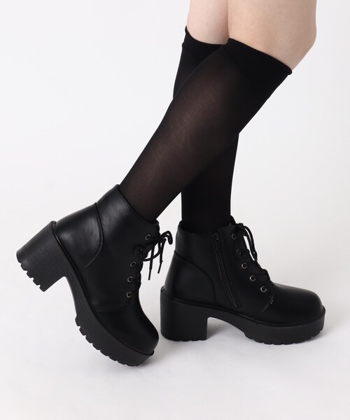cs T&P（シーエスティーアンドピー）の「厚底レースアップブーツ（ブーツ・レディース・ブラック・LL/L/M/S）」の13枚目の写真