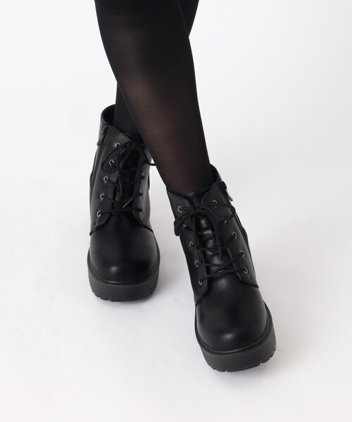 cs T&P（シーエスティーアンドピー）の「厚底レースアップブーツ（ブーツ・レディース・ブラック・LL/L/M/S）」の14枚目の写真