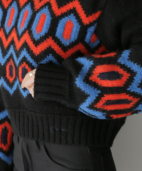 GANNI ガニー　ニット レディース】Wool Cotton Bubble Knit | GANNI(ガニー