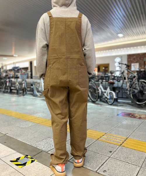 GREEN BOWL（グリーンボウル）の「グリーンボウル【GREEN BOWL】Canvas Gardening Overall（サロペット/オーバーオール・レディース・ライトブラウン/オリーブ・FREE）」の3枚目の写真