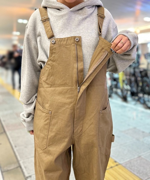 GREEN BOWL（グリーンボウル）の「グリーンボウル【GREEN BOWL】Canvas Gardening Overall（サロペット/オーバーオール・レディース・ライトブラウン/オリーブ・FREE）」の8枚目の写真