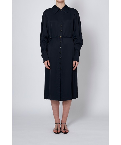 JIL SANDER(ジルサンダー)の「JIL SANDER MATT FLUID VISCOSE(ワンピース・レディース・ネイビー・34/32)」の3枚目の写真
