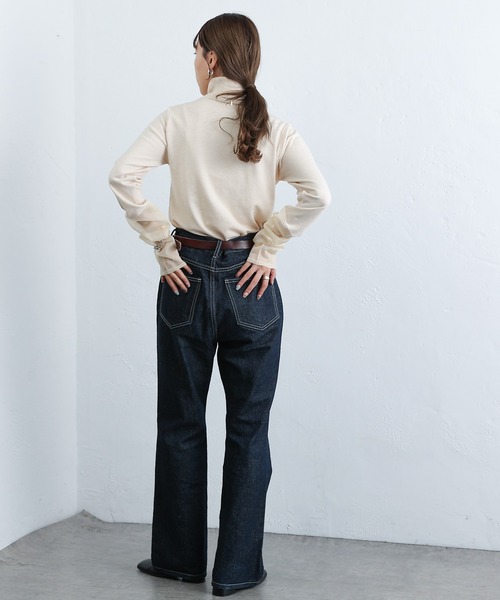 COLONY 2139(コロニートゥーワンスリーナイン)の「PBT袖シアー切替タートルニット(ニット/セーター・レディース・アイボリー/ブラック/グレー/ブラウン・FREE)」の11枚目の写真