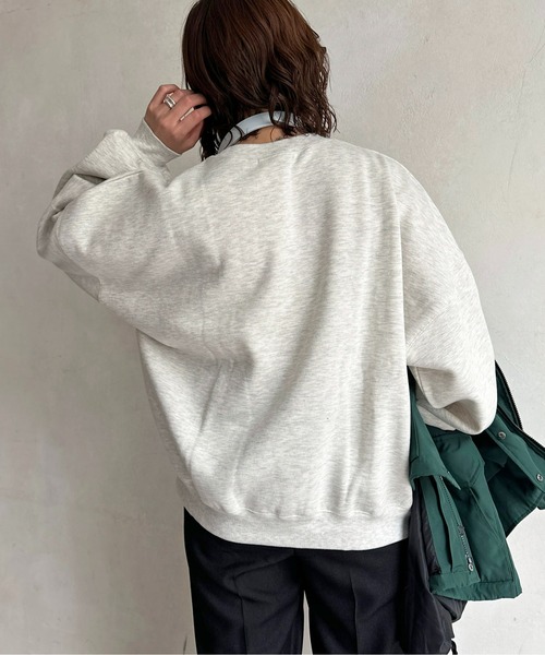 CPCM(シーピーシーエム)の「イヌサガラ刺繍裏起毛スウェット(スウェット・レディース・ブラック/キナリ/グレー・FREE)」の14枚目の写真