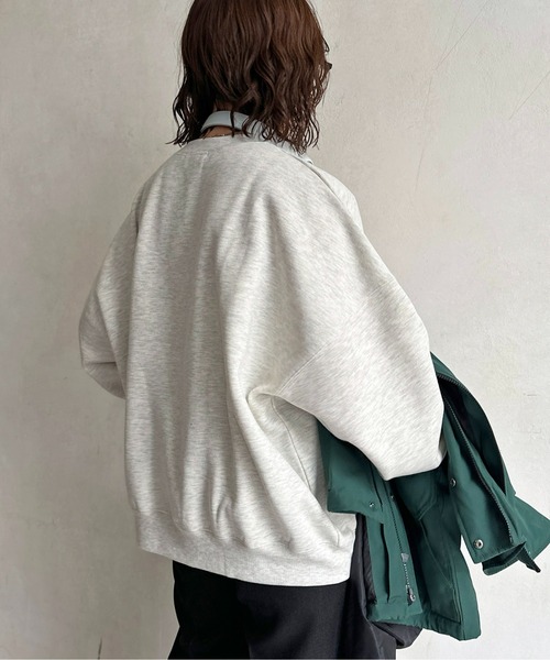 CPCM(シーピーシーエム)の「イヌサガラ刺繍裏起毛スウェット(スウェット・レディース・ブラック/キナリ/グレー・FREE)」の15枚目の写真