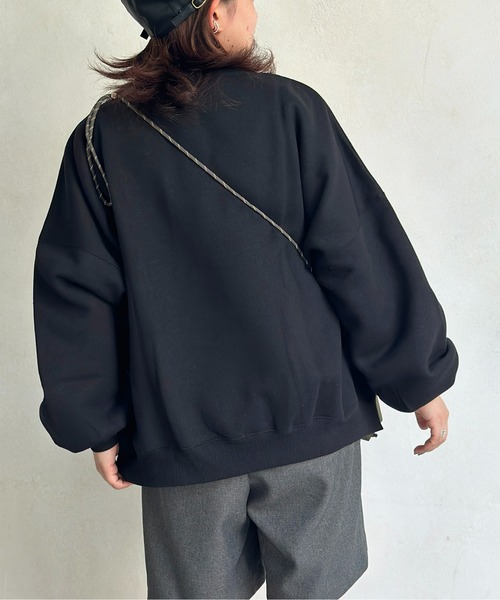 CPCM(シーピーシーエム)の「イヌサガラ刺繍裏起毛スウェット(スウェット・レディース・ブラック/キナリ/グレー・FREE)」の11枚目の写真