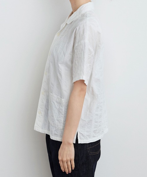 PAR ICI（パーリッシィ）の「刺繍パッチワーク 開襟ブラウス（シャツ/ブラウス・レディース・ホワイト・FREE）」の14枚目の写真