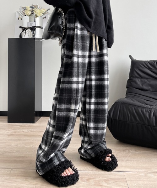 gossip！ロサンゼルス（ゴシップロサンゼルス）の「起毛チェックパンツ