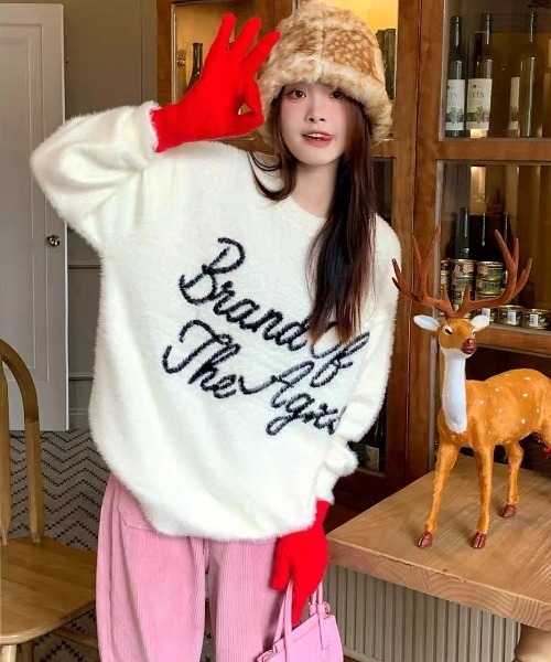 セール】もちもちロゴニットプルオーバー（ニット/セーター）｜DIAVEL