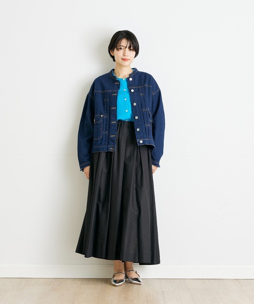 INED CLARO（イネドクラロ）の「フリンジカラーデニムジャケット（デニムジャケット・レディース・インディゴブルー・フリー）」の17枚目の写真