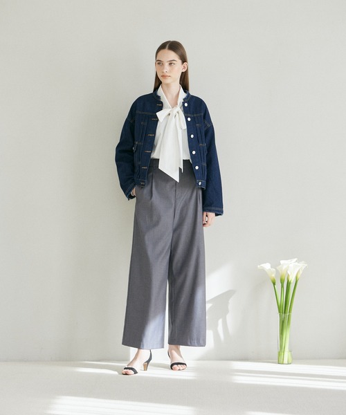 INED CLARO（イネドクラロ）の「フリンジカラーデニムジャケット（デニムジャケット・レディース・インディゴブルー・フリー）」の5枚目の写真