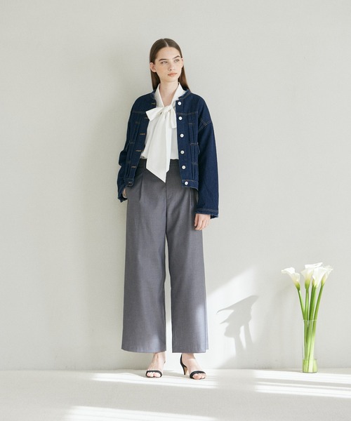 INED CLARO（イネドクラロ）の「フリンジカラーデニムジャケット（デニムジャケット・レディース・インディゴブルー・フリー）」の7枚目の写真