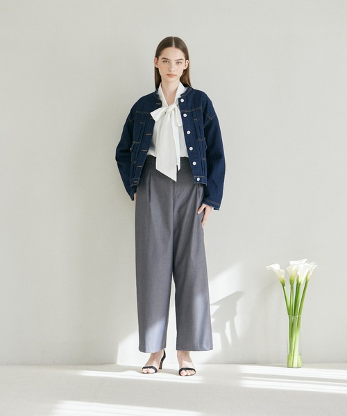 INED CLARO（イネドクラロ）の「フリンジカラーデニムジャケット（デニムジャケット・レディース・インディゴブルー・フリー）」の8枚目の写真