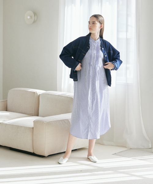 INED CLARO（イネドクラロ）の「フリンジカラーデニムジャケット（デニムジャケット・レディース・インディゴブルー・フリー）」の13枚目の写真