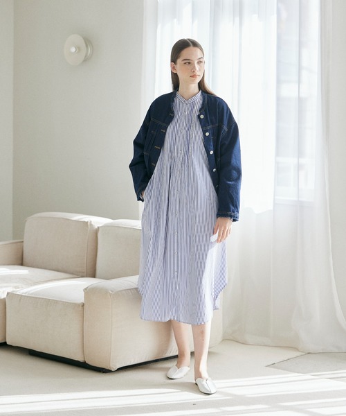 INED CLARO（イネドクラロ）の「フリンジカラーデニムジャケット（デニムジャケット・レディース・インディゴブルー・フリー）」の15枚目の写真