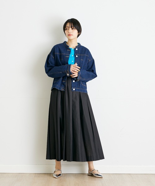 INED CLARO（イネドクラロ）の「フリンジカラーデニムジャケット（デニムジャケット・レディース・インディゴブルー・フリー）」の19枚目の写真