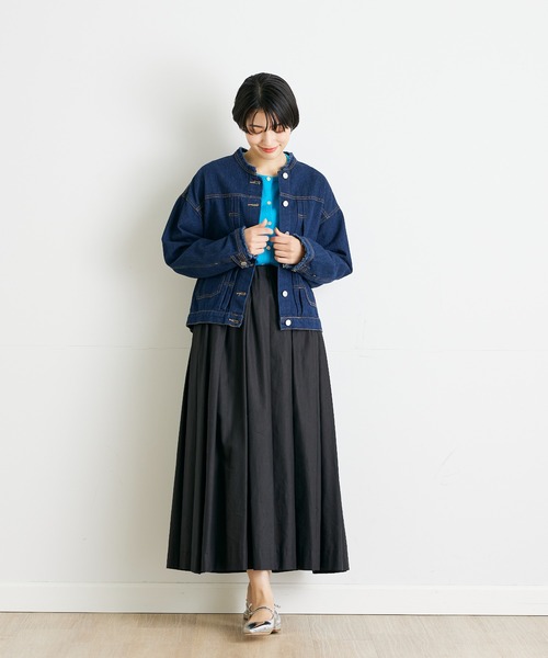 INED CLARO（イネドクラロ）の「フリンジカラーデニムジャケット（デニムジャケット・レディース・インディゴブルー・フリー）」の20枚目の写真