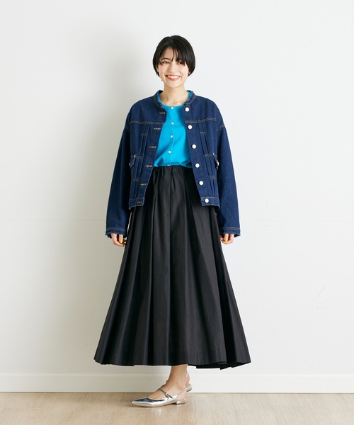 INED CLARO（イネドクラロ）の「フリンジカラーデニムジャケット（デニムジャケット・レディース・インディゴブルー・フリー）」の18枚目の写真