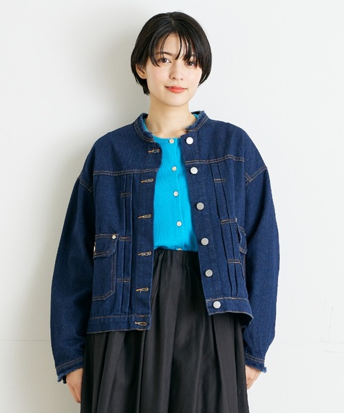 INED CLARO（イネドクラロ）の「フリンジカラーデニムジャケット（デニムジャケット・レディース・インディゴブルー・フリー）」の16枚目の写真
