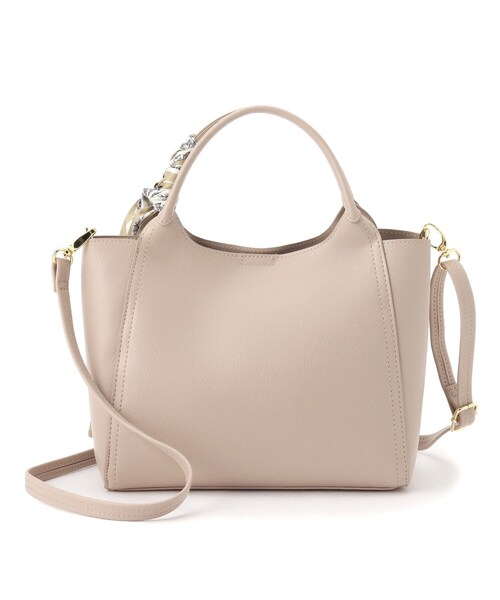 OPAQUE.CLIP（オペークドットクリップ）の「◆≪ヒルナンデス！で紹介≫ スカーフ付きミドルトートバッグ/通勤・セレモニー対応（トートバッグ・レディース・アイボリー/ブラック/ベージュ・00）」の9枚目の写真