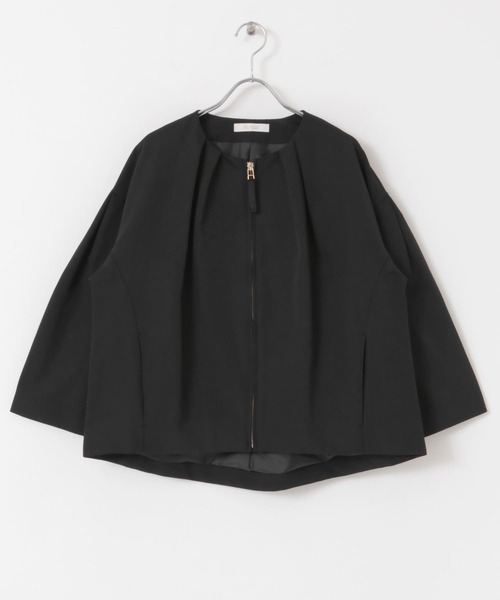 F by ROSSO(エフバイロッソ)の「F by ROSSO グログランベルスリーブショートジャケット(ノーカラージャケット・レディース・オフホワイト/ブラック・FREE)」の16枚目の写真