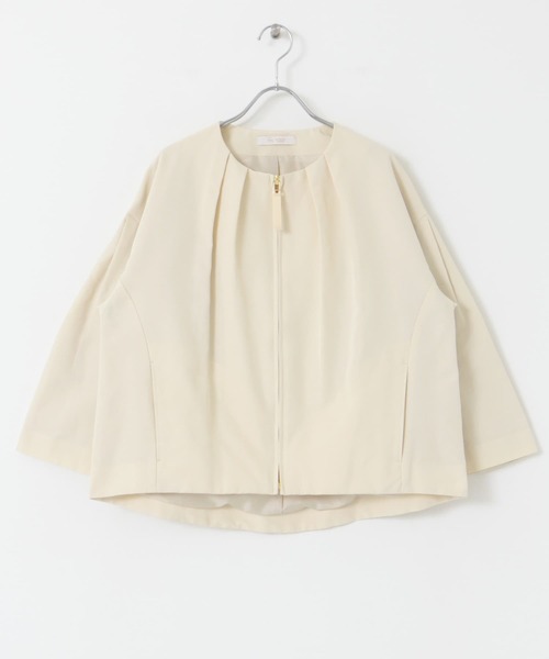 F by ROSSO(エフバイロッソ)の「F by ROSSO グログランベルスリーブショートジャケット(ノーカラージャケット・レディース・オフホワイト/ブラック・FREE)」の17枚目の写真