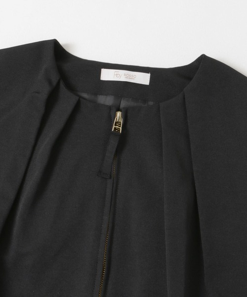 F by ROSSO(エフバイロッソ)の「F by ROSSO グログランベルスリーブショートジャケット(ノーカラージャケット・レディース・オフホワイト/ブラック・FREE)」の20枚目の写真