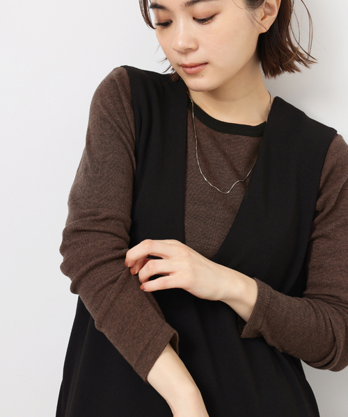 MILLER(ミラー)の「《追加》別注【MILLER/ミラー】*RELUME C/N L/S:ロングスリーブTシャツ(Tシャツ/カットソー・レディース・ブラック/ブラック系その他/ブラウン/ピンク・FREE)」の3枚目の写真