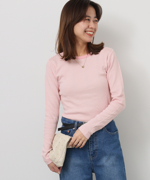 MILLER(ミラー)の「《追加》別注【MILLER/ミラー】*RELUME C/N L/S:ロングスリーブTシャツ(Tシャツ/カットソー・レディース・ブラック/ブラック系その他/ブラウン/ピンク・FREE)」の4枚目の写真