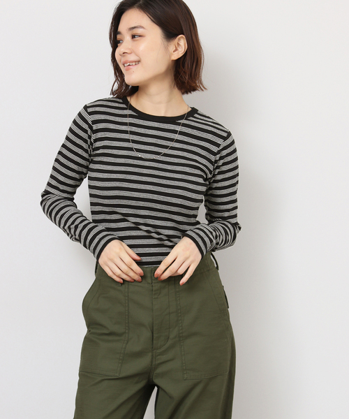 MILLER(ミラー)の「《追加》別注【MILLER/ミラー】*RELUME C/N L/S:ロングスリーブTシャツ(Tシャツ/カットソー・レディース・ブラック/ブラック系その他/ブラウン/ピンク・FREE)」の8枚目の写真