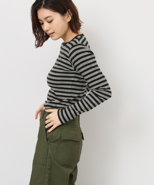 MILLER(ミラー)の「《追加》別注【MILLER/ミラー】*RELUME C/N L/S:ロングスリーブTシャツ(Tシャツ/カットソー・レディース・ブラック/ブラック系その他/ブラウン/ピンク・FREE)」の9枚目の写真