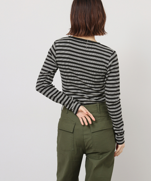 MILLER(ミラー)の「《追加》別注【MILLER/ミラー】*RELUME C/N L/S:ロングスリーブTシャツ(Tシャツ/カットソー・レディース・ブラック/ブラック系その他/ブラウン/ピンク・FREE)」の10枚目の写真