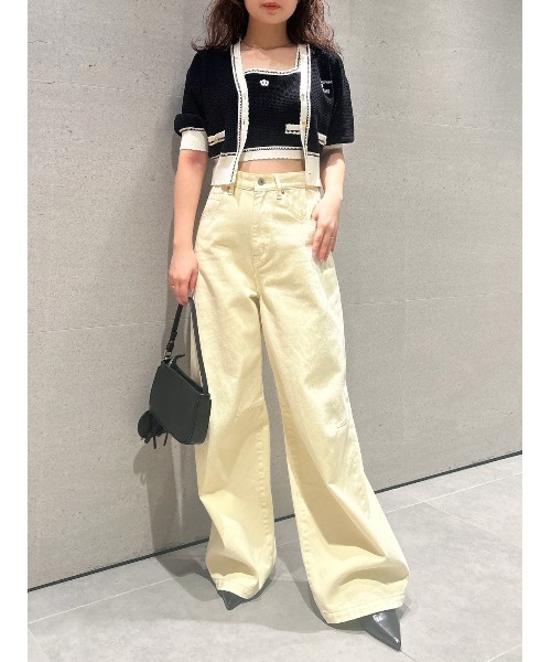 LILY BROWN×MARY QUANTバイカラーパフニットカーディガン LILY BROWN（リリーブラウン）の「【LILY BROWN×MARY QUANT