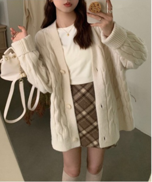 gossip!ロサンゼルス(ゴシップロサンゼルス)の「【サイズあり】ウールライク ヴィンテージチェック厚手ミニスカート(インパン付)(秋冬のガーリー定番スカート)(スカート・レディース・ブラック/ベージュ/レッド・L/M/S/XL/XXL/3XL)」の7枚目の写真