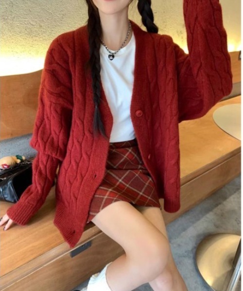 gossip!ロサンゼルス(ゴシップロサンゼルス)の「【サイズあり】ウールライク ヴィンテージチェック厚手ミニスカート(インパン付)(秋冬のガーリー定番スカート)(スカート・レディース・ブラック/ベージュ/レッド・L/M/S/XL/XXL/3XL)」の8枚目の写真